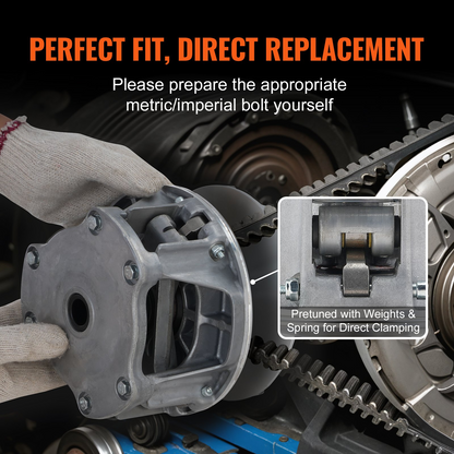 VEVOR Primary Drive Clutch for Polaris RZR 800 & Ranger 800 (2010-2017) - High-Performance, Durable Alloy, Easy Installation