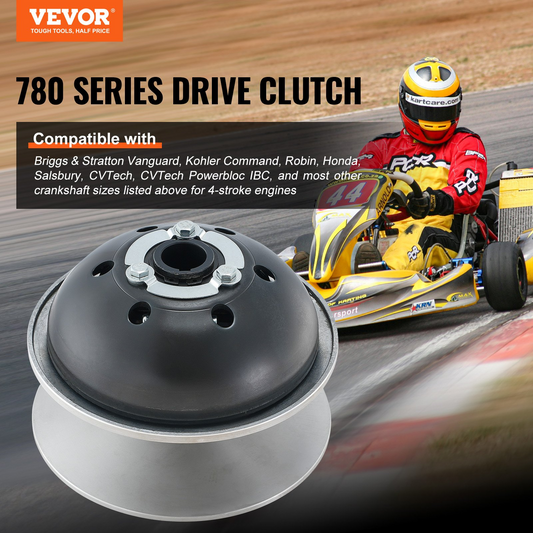 VEVOR 780 Series Go-Kart Primary Drive Clutch - High Performance, Durability, All-Weather Resistant, Fits 1" Bore 1/4" Keyway Comet