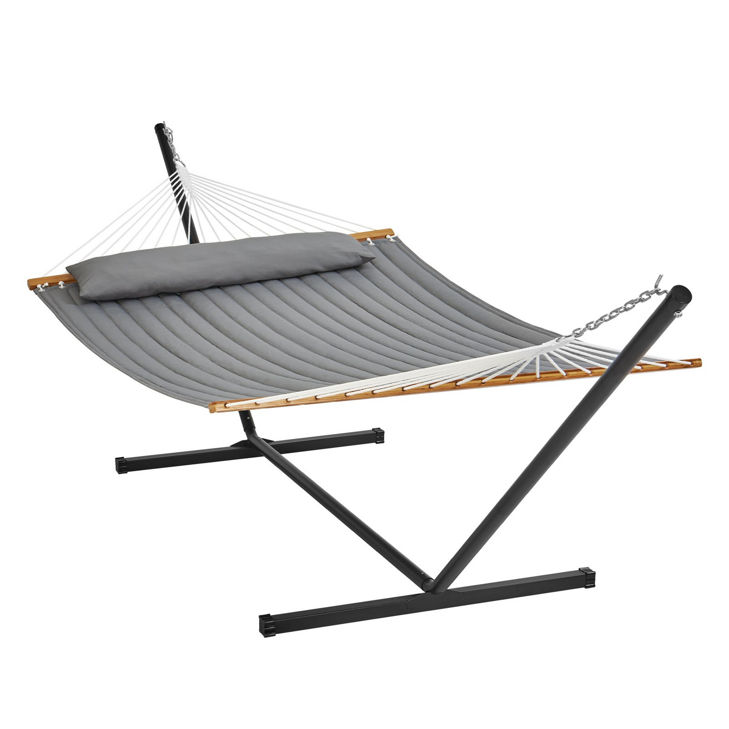 VEVOR Two Person Hammock with Stand Included - Heavy Duty 480lb Capacity, Portable with Storage Bag & Pillow, Perfect for Outdoor Relaxation