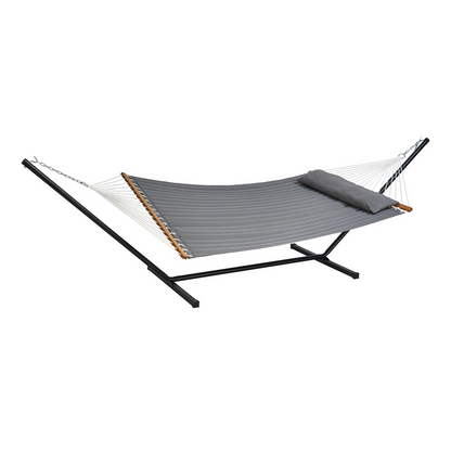 VEVOR Two Person Hammock with Stand Included - Heavy Duty 480lb Capacity, Portable with Storage Bag & Pillow, Perfect for Outdoor Relaxation