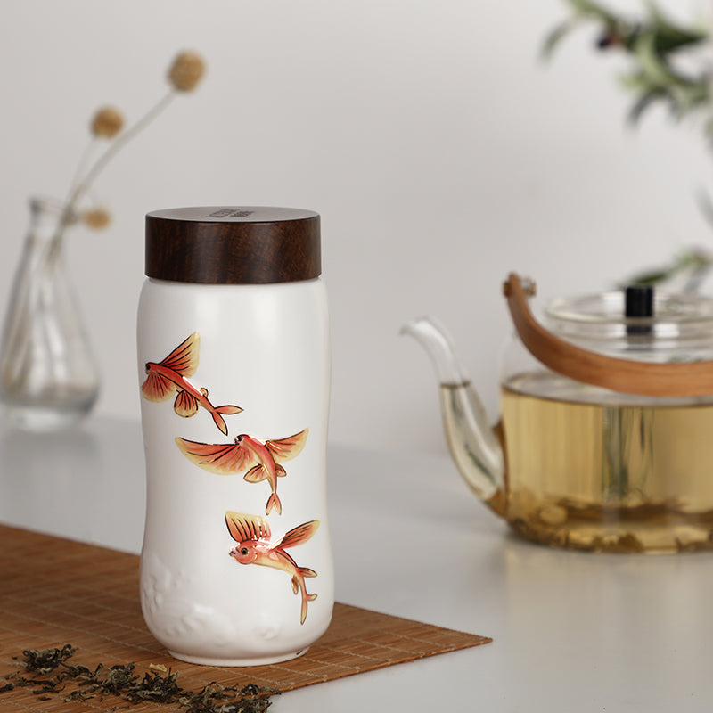 The Joy of Fish Travel Mug ( Double Wall )-1