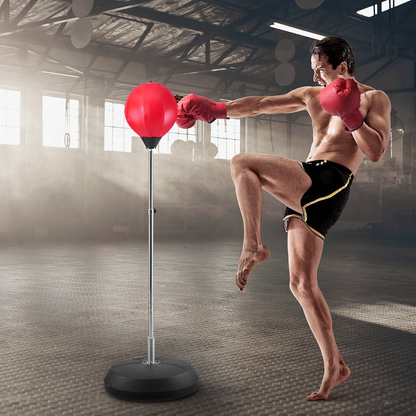 Adjustable Free Standing Punching Bag Set with Boxing Gloves - Home Gym Training for Kids & Adults