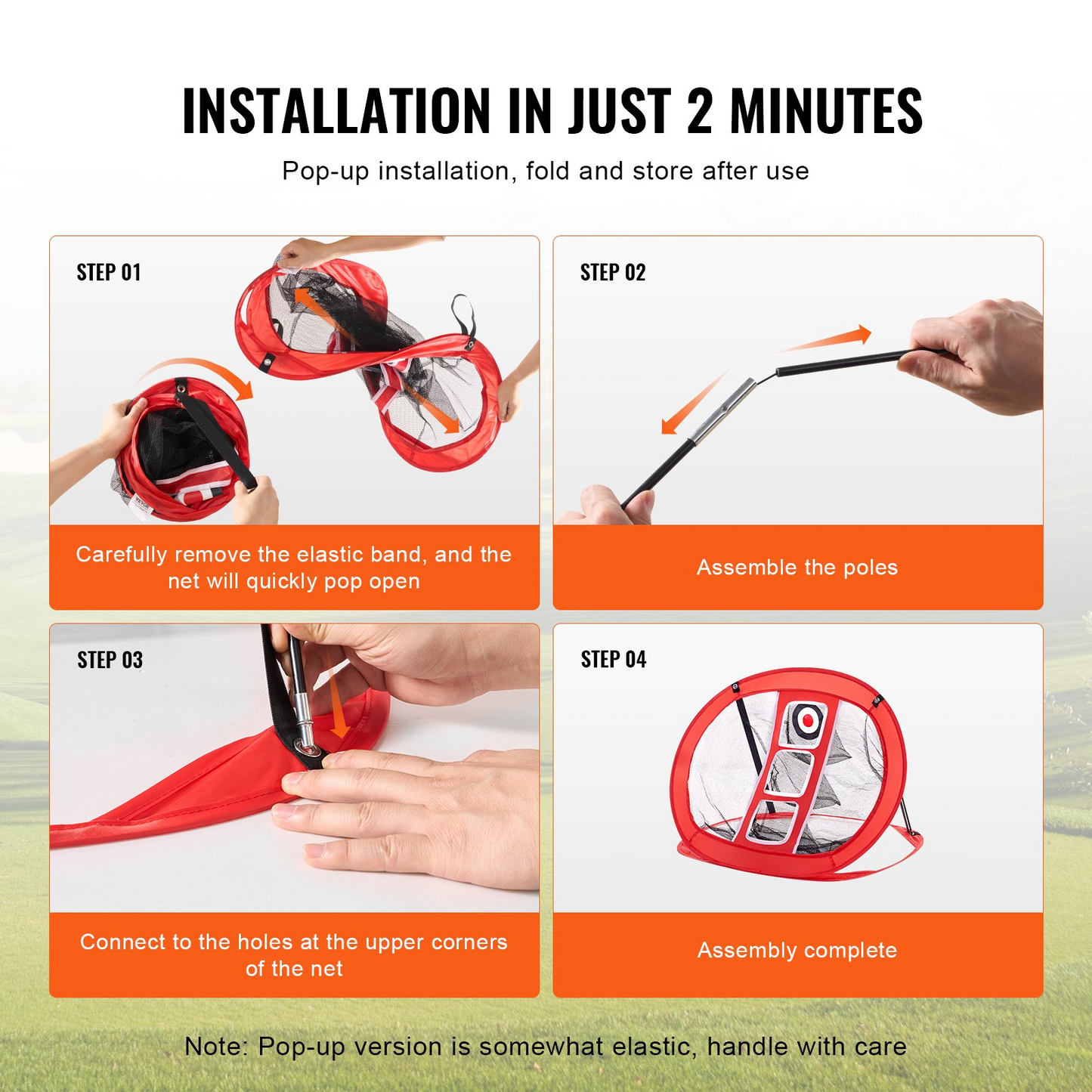 VEVOR Portable & Durable Golf Chipping Net - Indoor/Outdoor Practice Net for Precision Training, Compact & Easy Setup