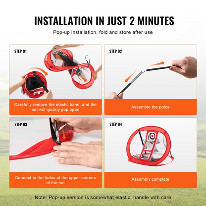 VEVOR Portable & Durable Golf Chipping Net - Indoor/Outdoor Practice Net for Precision Training, Compact & Easy Setup