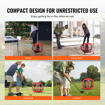 VEVOR Portable & Durable Golf Chipping Net - Indoor/Outdoor Practice Net for Precision Training, Compact & Easy Setup