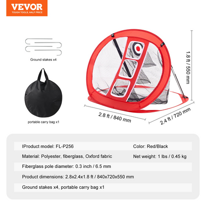 VEVOR Portable & Durable Golf Chipping Net - Indoor/Outdoor Practice Net for Precision Training, Compact & Easy Setup