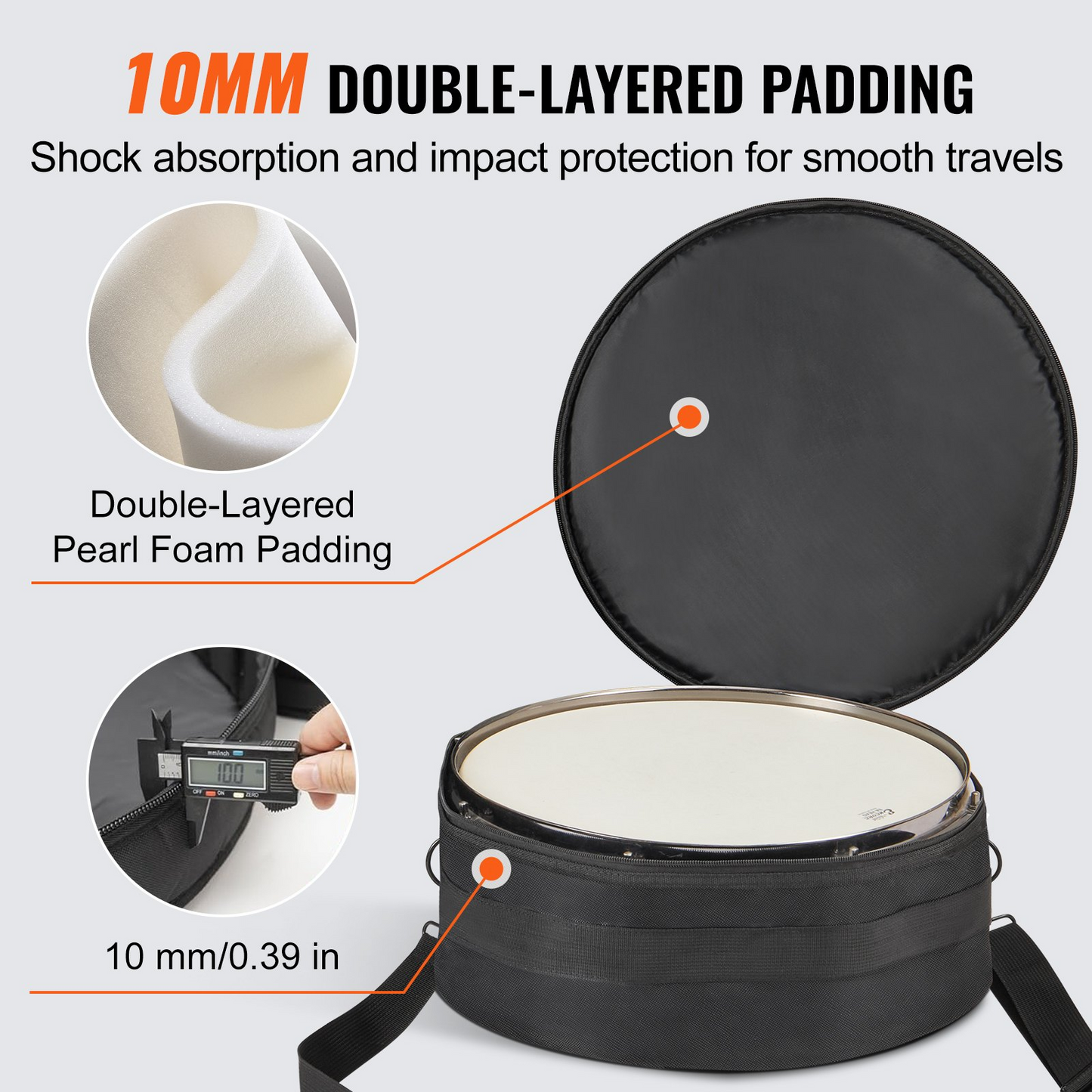 5-Piece Drum Bag Set - Premium Oxford Fabric - Padded Protection - Easy Transport