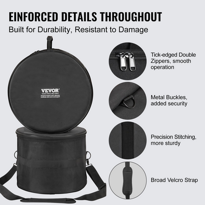 5-Piece Drum Bag Set - Premium Oxford Fabric - Padded Protection - Easy Transport