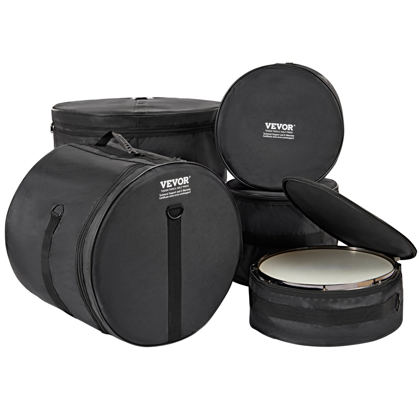 5-Piece Drum Bag Set - Premium Oxford Fabric - Padded Protection - Easy Transport