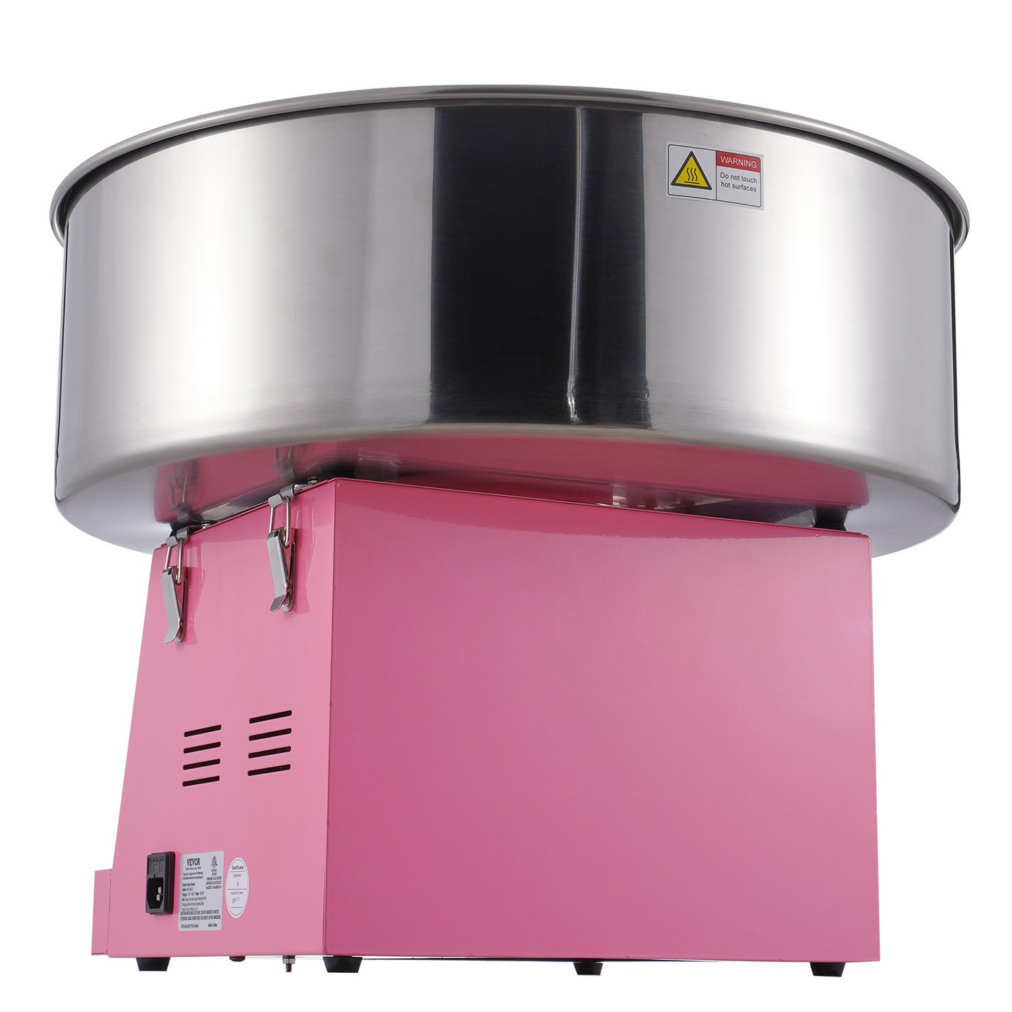 VEVOR 1000W Electric Cotton Candy Machine, Pink Stainless Steel Bowl - Ideal for Kids' Parties & Family Gatherings
