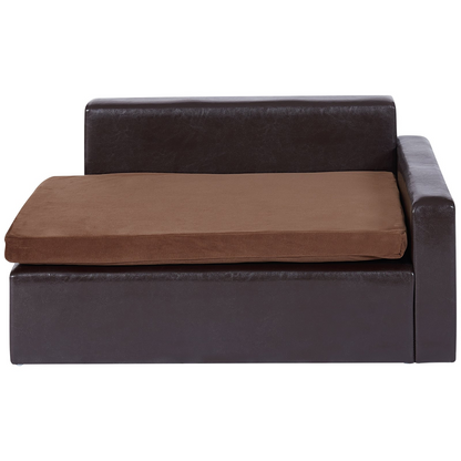 VEVOR Luxurious Pet Sofa - Comfortable Dog Couch for Medium-Sized Dogs & Cats | Easy to Assemble, Durable Leather Fabric