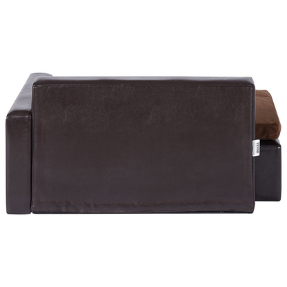VEVOR Luxurious Pet Sofa - Comfortable Dog Couch for Medium-Sized Dogs & Cats | Easy to Assemble, Durable Leather Fabric