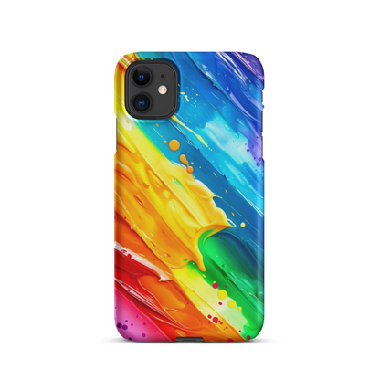 Stylish Rainbow Phone Case for iPhone - Vibrant Colors & Durable Protection