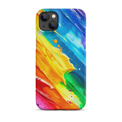 Stylish Rainbow Phone Case for iPhone - Vibrant Colors & Durable Protection