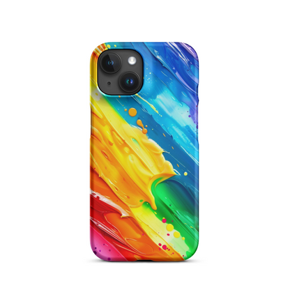 Stylish Rainbow Phone Case for iPhone - Vibrant Colors & Durable Protection