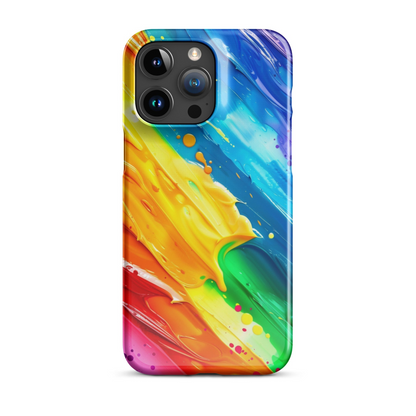 Stylish Rainbow Phone Case for iPhone - Vibrant Colors & Durable Protection