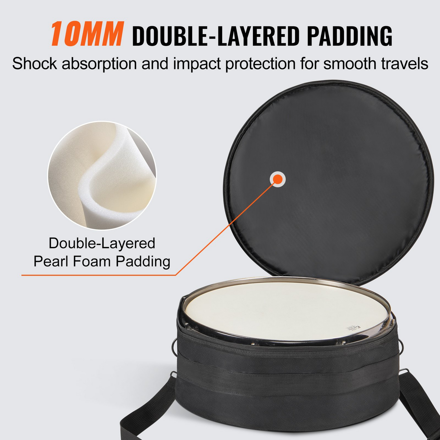 VEVOR 5-Piece Drum Bag Set | Premium Protection with Durable 1680D Oxford Fabric | Padded Drum Cases with Detachable Straps and Handles for Easy Transport