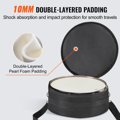 VEVOR 5-Piece Drum Bag Set | Premium Protection with Durable 1680D Oxford Fabric | Padded Drum Cases with Detachable Straps and Handles for Easy Transport