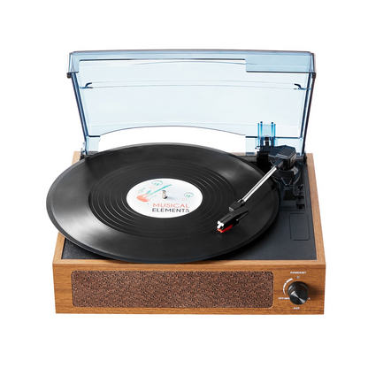 VEVOR 3-Speed Vinyl Record Player - Bluetooth Turntable with Built-in 3W Speaker, Magnetic Cartridge, and RCA Outputs - Ideal for 33/45/78 RPM Vinyl Records