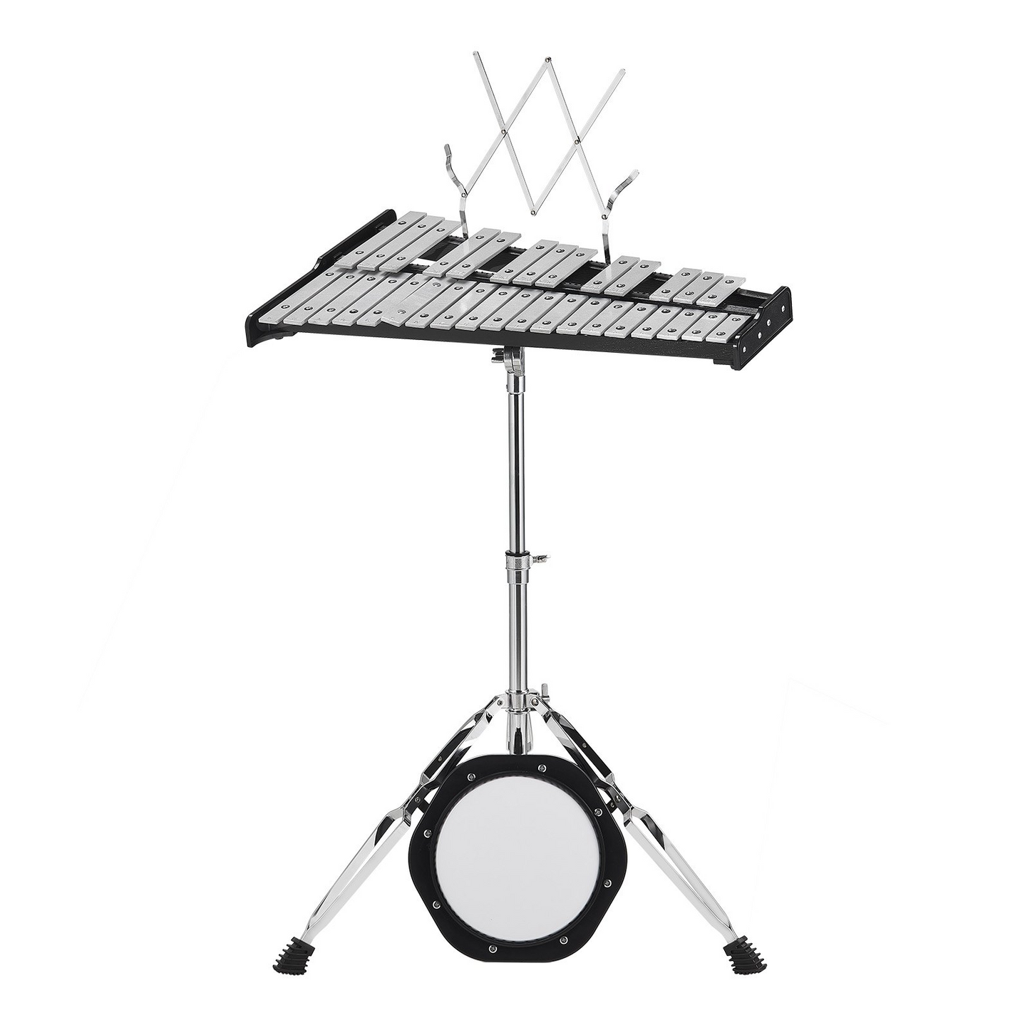 VEVOR 32 Note Glockenspiel Xylophone Bell Kit with Stand, Mallets, Drum Sticks & Carrying Bag – Professional Percussion Instrument for Students & Adults