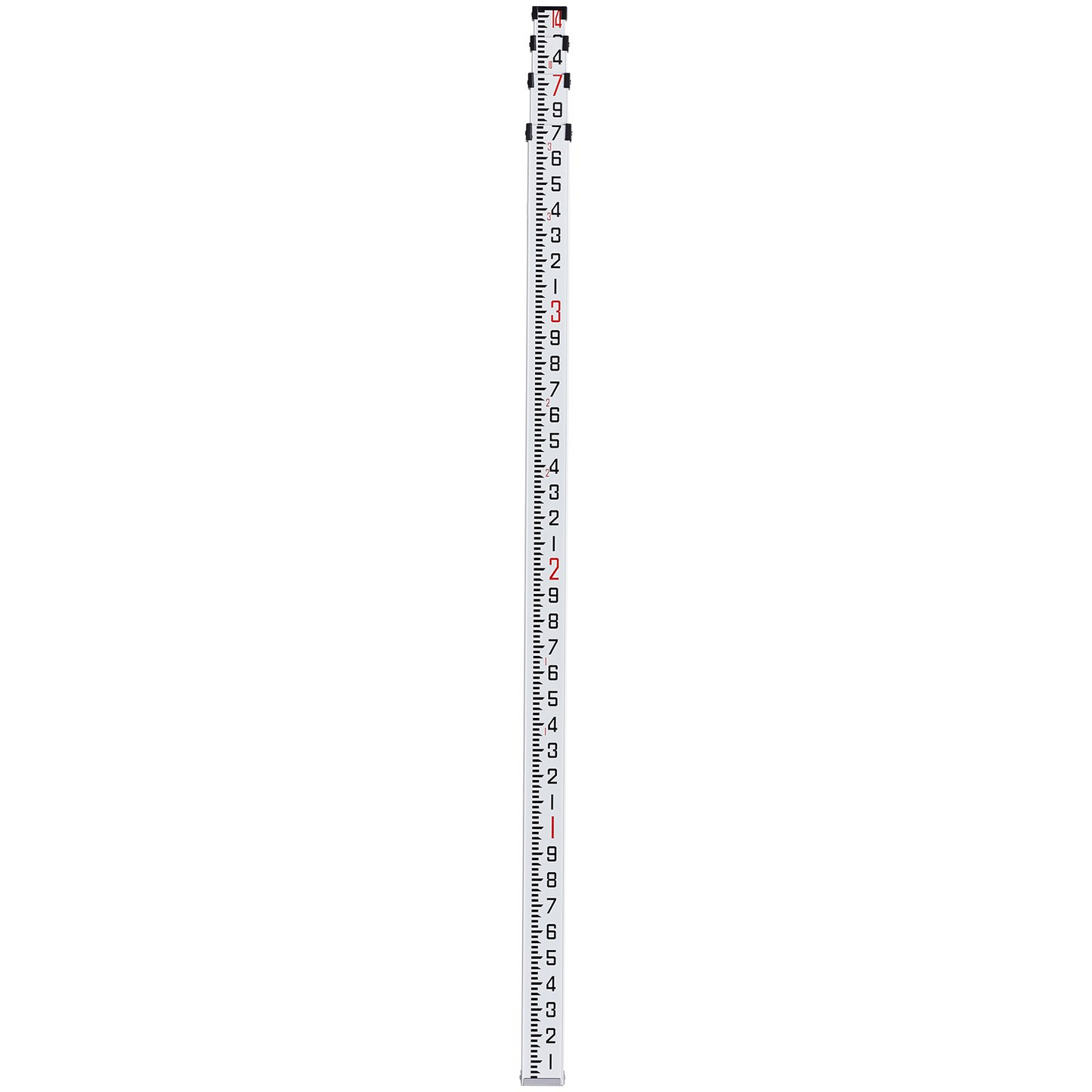 VEVOR 14-Feet Aluminum Grade Rod - 6 Sections Telescopic Measuring Rod with Double-Sided Scale & Bubble Level