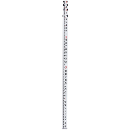 VEVOR 14-Feet Aluminum Grade Rod - 6 Sections Telescopic Measuring Rod with Double-Sided Scale & Bubble Level