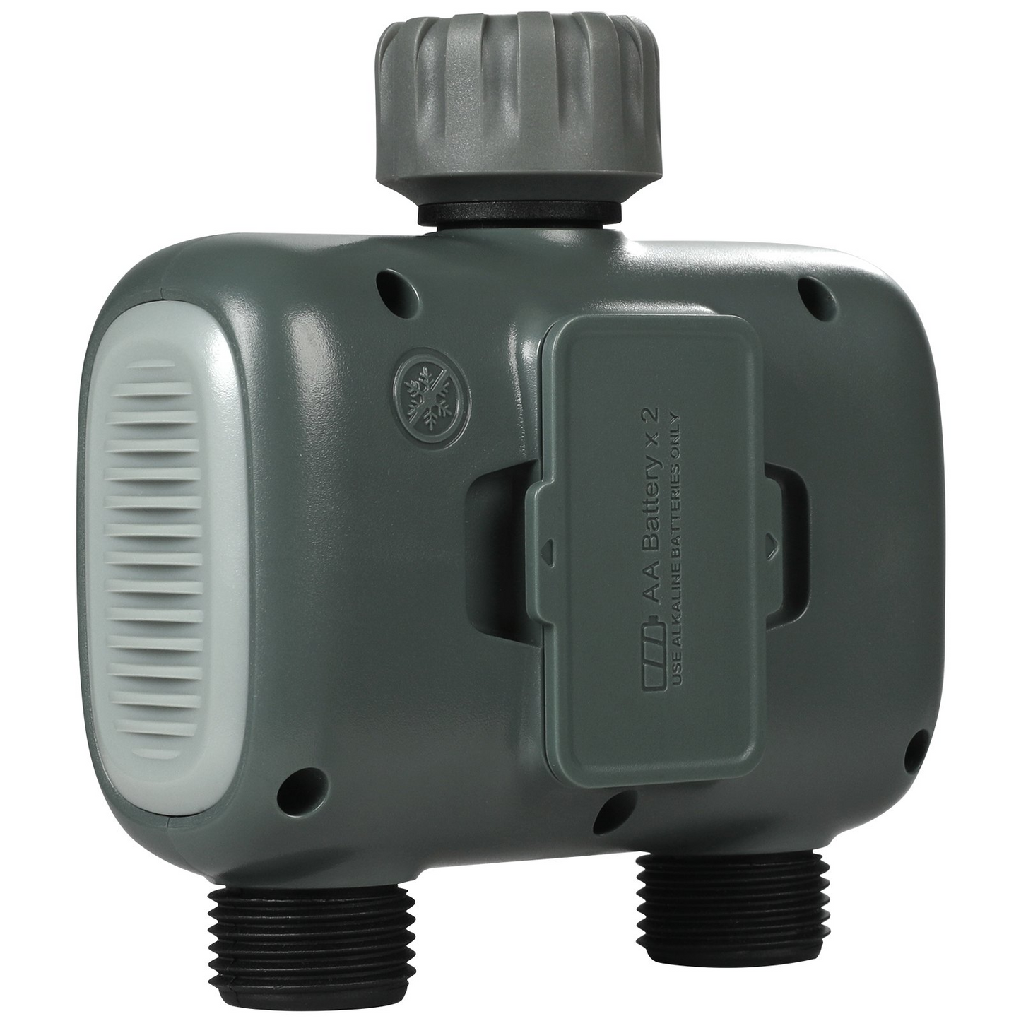 VEVOR WiFi Sprinkler Timer with Dual Outlets - Smart Control, Alexa & Google Assistant Compatible, IPX6 Waterproof, Brass Inlet for Yard Irrigation