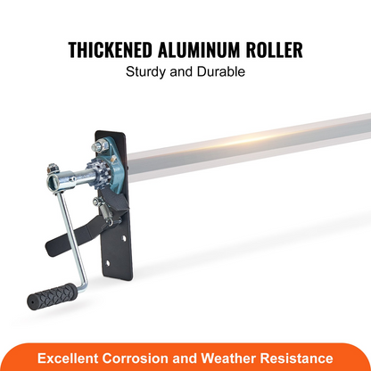 VEVOR Hand Crank Tarp Roller Kit - Durable Aluminum Alloy, Ergonomic Handle for Dump Trucks & Trailers, Adjustable Width 64"-104"