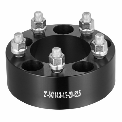 VEVOR 2" 5x4.5" Wheel Spacers & Adapters | 5 Lug Forged Spacers | Set of 4 | Enhanced Stability & Precision | Black Finish