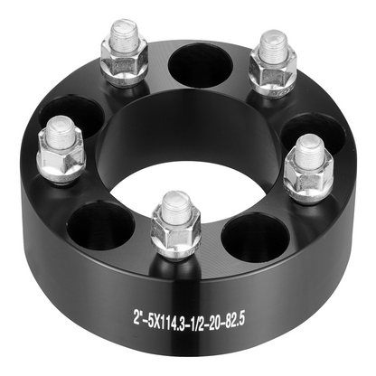 VEVOR 2" 5x4.5" Wheel Spacers & Adapters | 5 Lug Forged Spacers | Set of 4 | Enhanced Stability & Precision | Black Finish