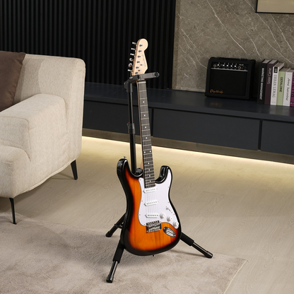 VEVOR Adjustable Tripod Guitar Stand – Sturdy & Foldable for Acoustic, Electric & Bass Guitars | Height Adjustable 35.4-47.2 inches