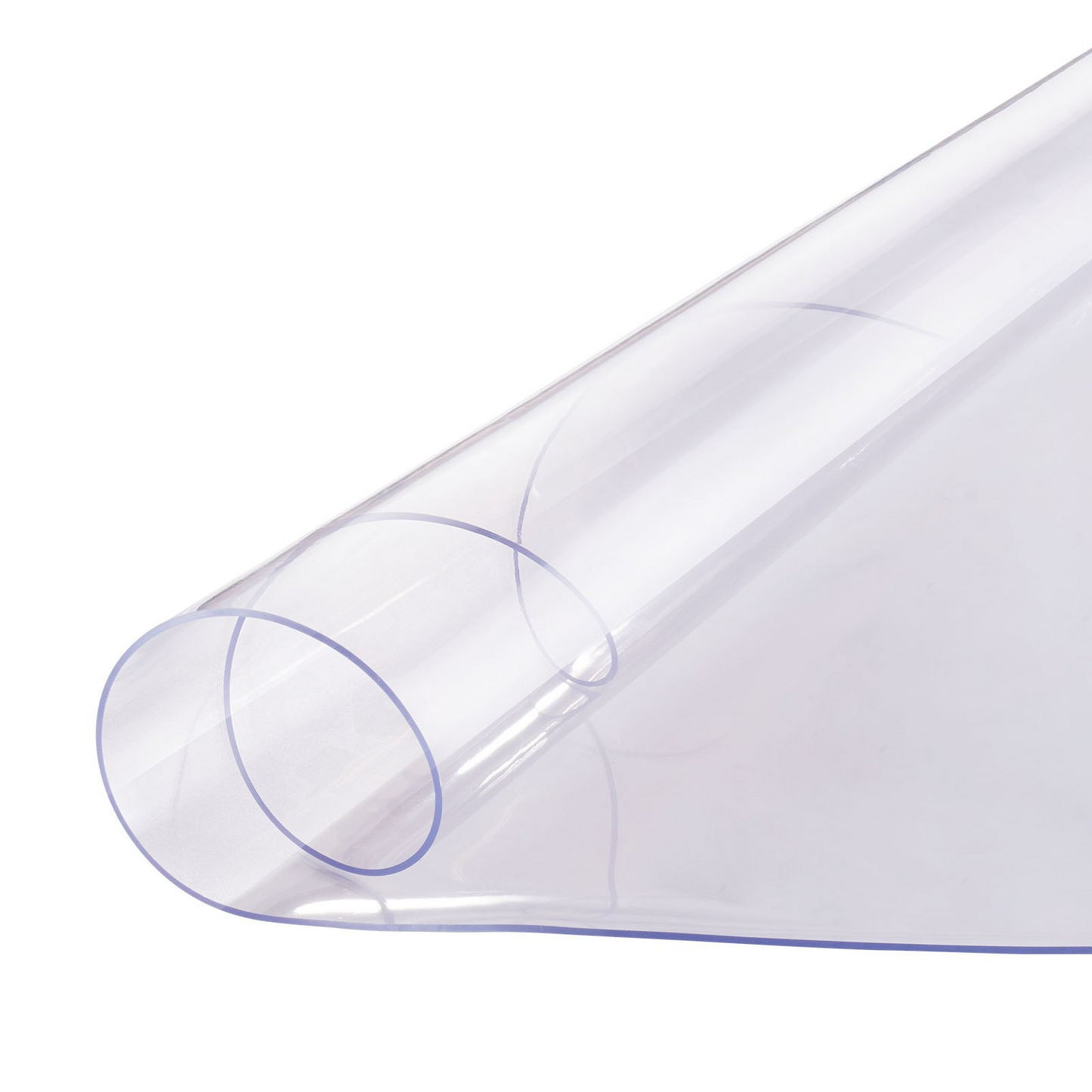 VEVOR 42 Inch Round PVC Table Protector - Premium 2.0mm Thick Clear Plastic Desk Cover - Ideal for Dining Tables and Office Desks