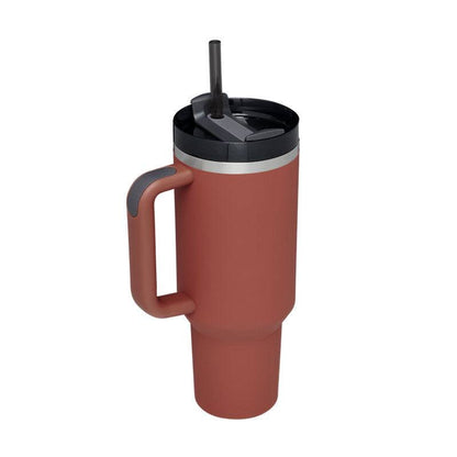 Thermal Mug 40oz Straw Coffee Insulation Cup With Handle BPA Free-13