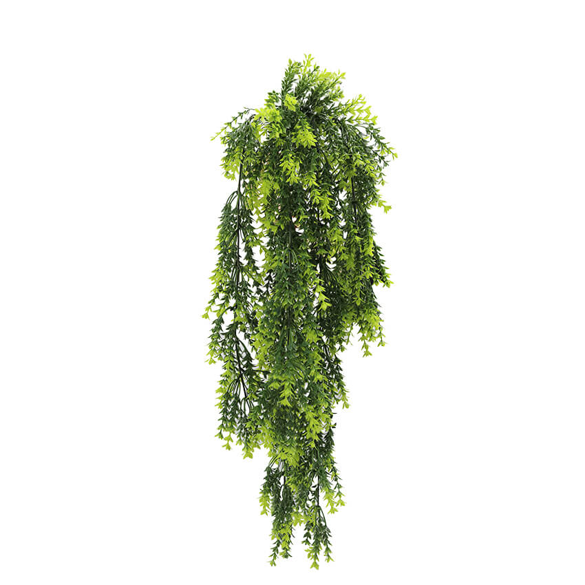 Artificial Hanging Vivid Green Dense Fern Plant 30" UV Resistant-0