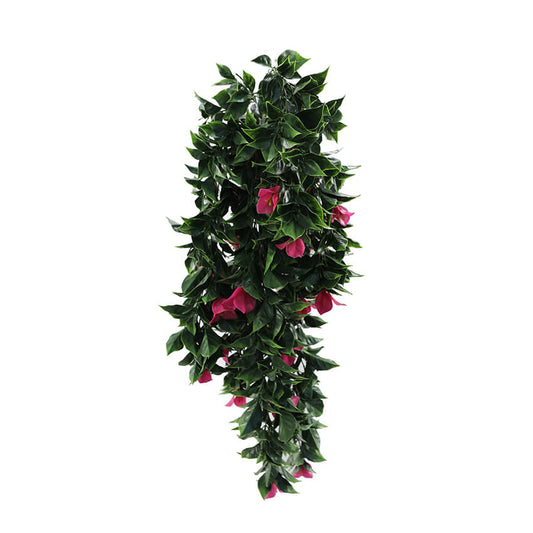(5 Pieces) Vibrant Pink Hanging Artificial Bougainvillea Plant, UV Resistant 30"-0