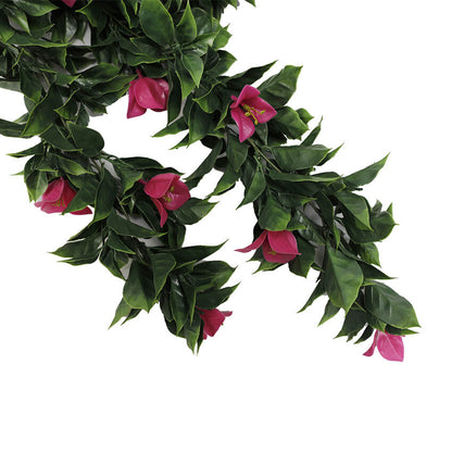 (5 Pieces) Vibrant Pink Hanging Artificial Bougainvillea Plant, UV Resistant 30"-3
