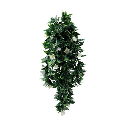 (5 Pieces) Hanging White Artificial Bougainvillea Plant UV Resistant 30"-2