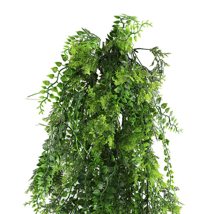 Artificial Hanging Dense Fern Plant Tropical Green 30" UV Resistant-2