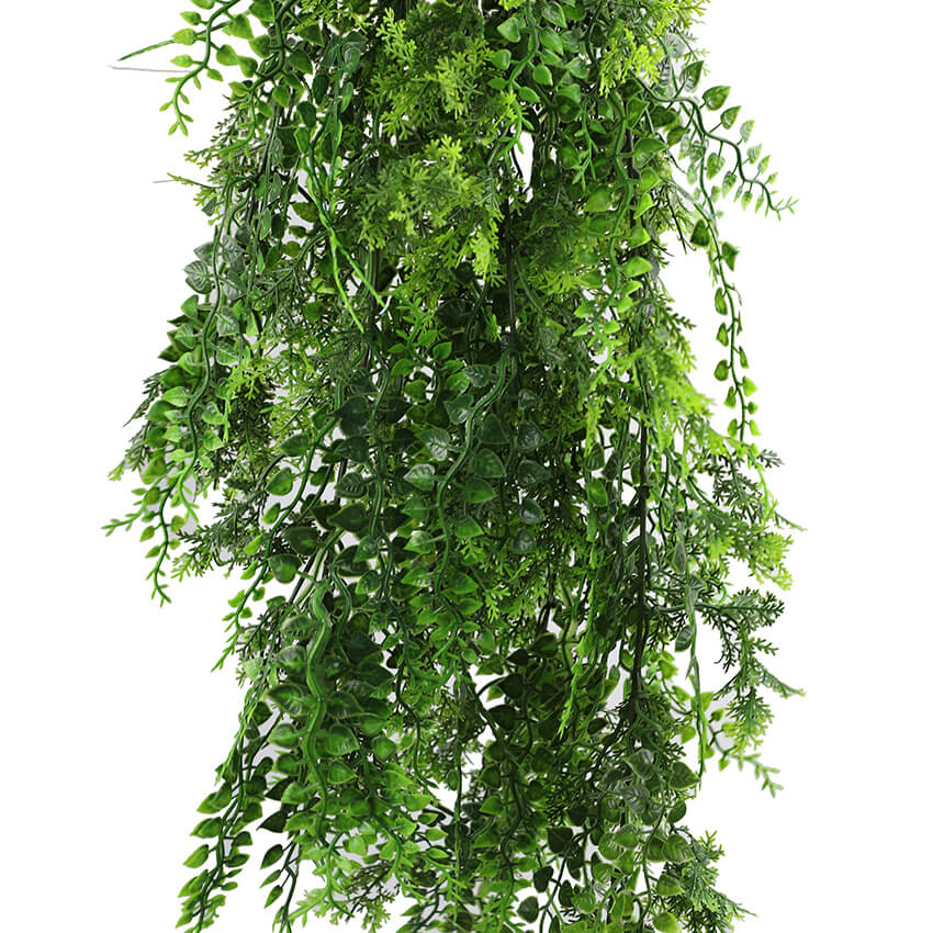 Artificial Hanging Dense Fern Plant Tropical Green 30" UV Resistant-4