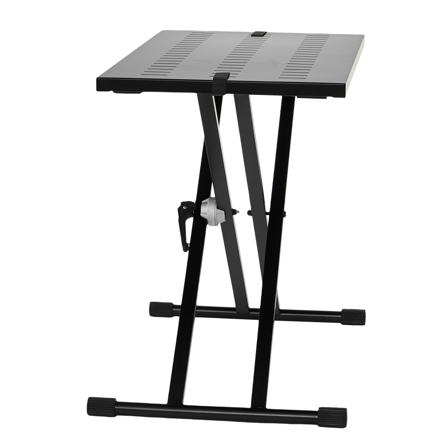 VEVOR Portable DJ Table & Adjustable Double-X Braced Keyboard Stand ??Robust, Spacious & Quick to Set Up for DJs, Musicians & Performers