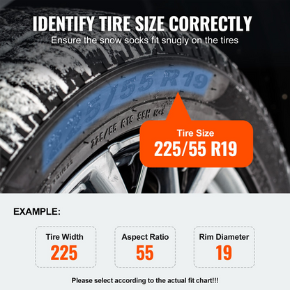 VEVOR Auto Tightening Snow Chains - High-Strength Diamond Mesh for Ultimate Winter Traction & Safety, Durable Manganese Alloy Steel, Universal Fit for Various Tire Sizes
