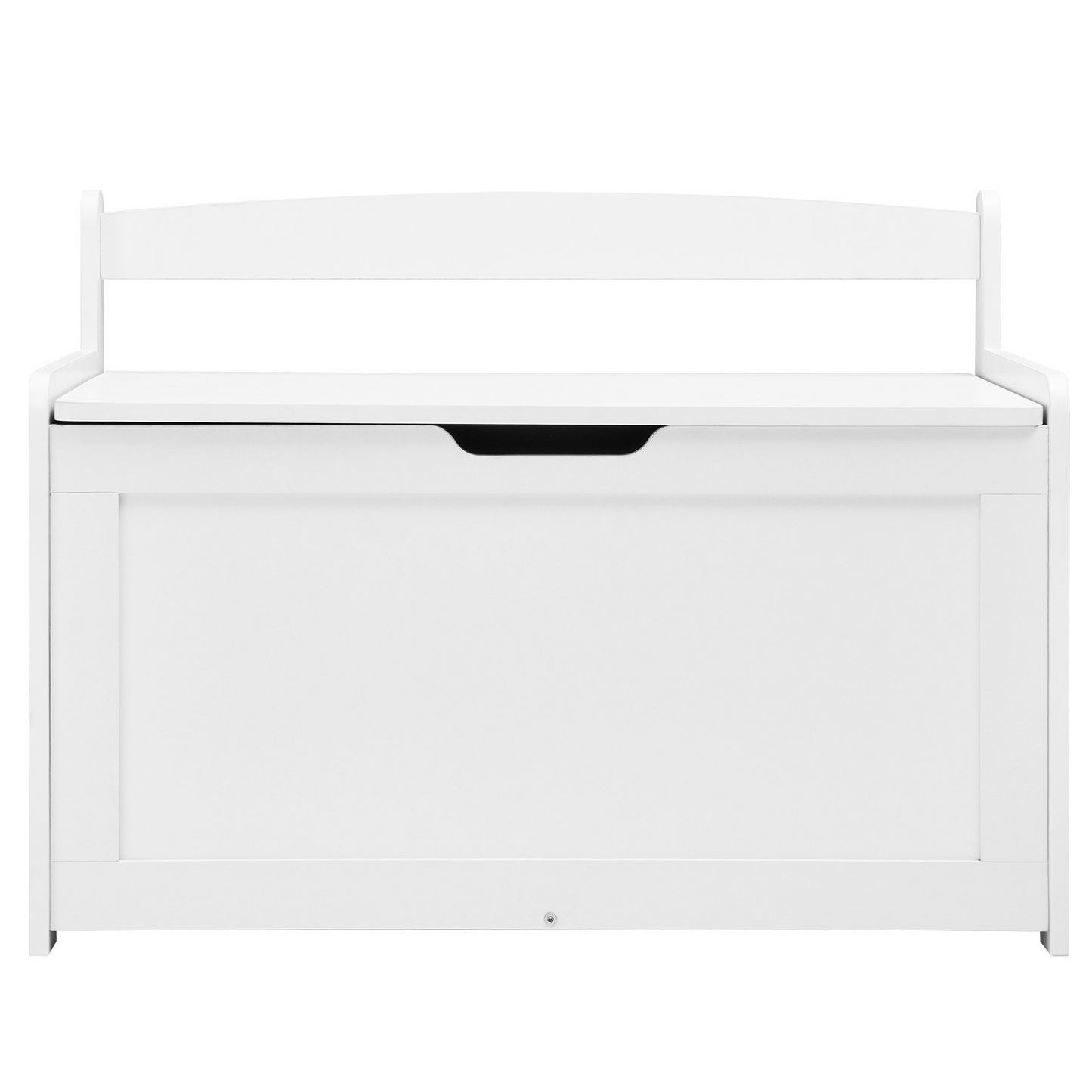 VEVOR Wooden Toy Chest for Kids - Flip-Top Lid, Safety Hinge, Large Storage Bench - White