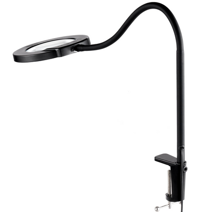 VEVOR 5X Magnifying Glass with LED Light - Flexible Gooseneck Floor Lamp for Reading, Crafting & Professional Precision