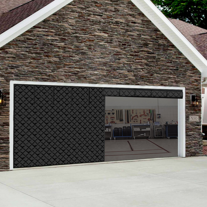 VEVOR Winter Garage Door Screen 18.3 x 7.15 ft - High-Performance Insulation Kit, Easy Installation, Magnetic Seal, Year-Round Comfort