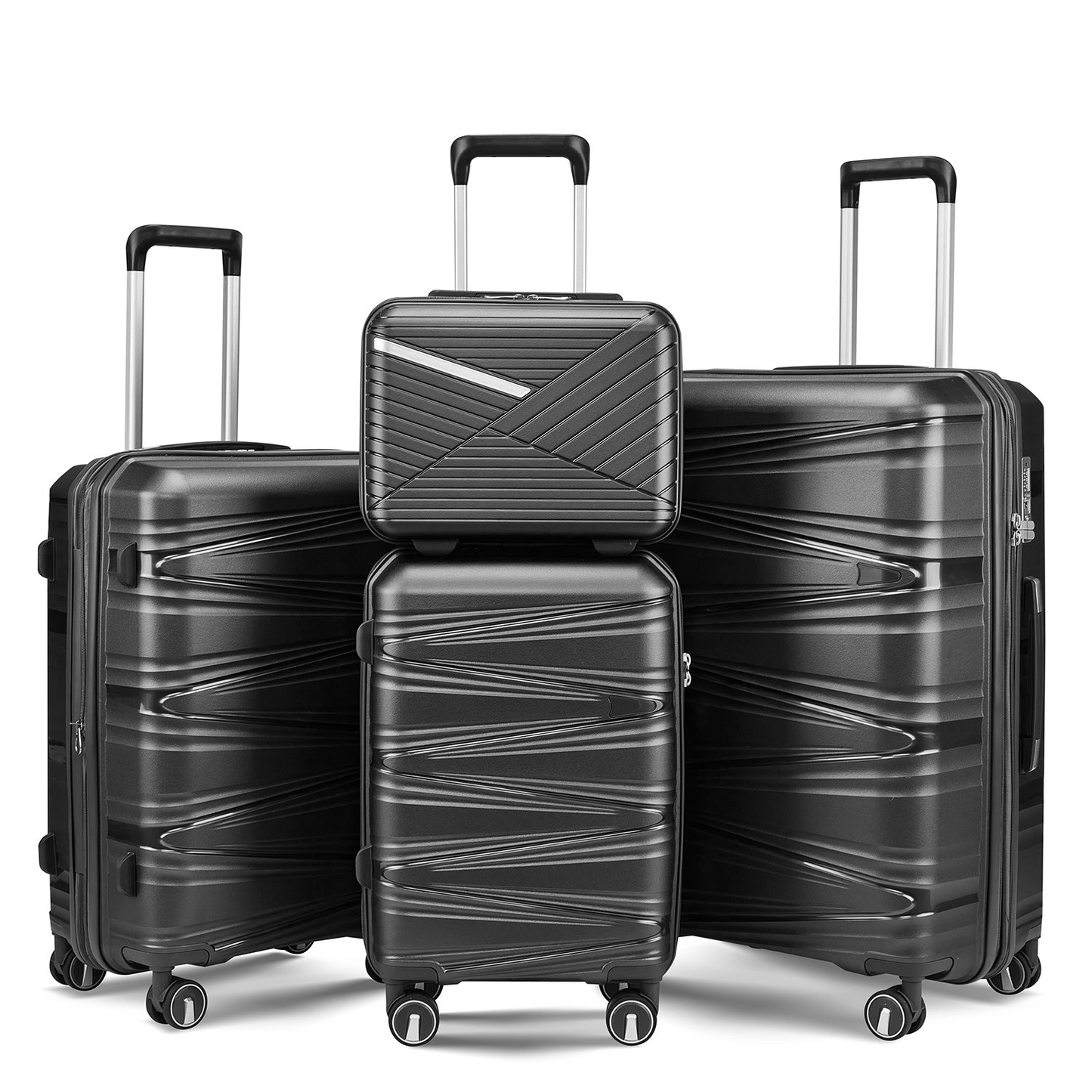 Lightweight 4 Piece Luggage Set with TSA Lock and Spinner Wheels - Hard Shell Expandable Suitcases (14/20/24/28 inches) for Men and Women