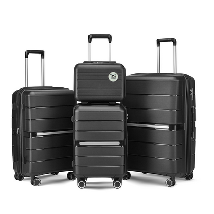 Lightweight & Durable 4-Piece Luggage Set (14/20/24/28) - Expandable Suitcases with TSA Lock & 360° Spinner Wheels