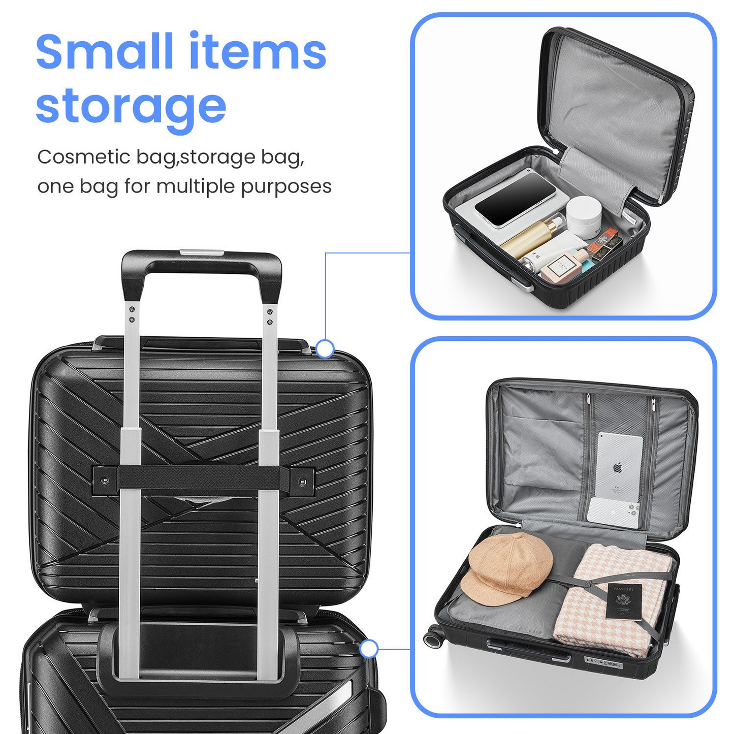 Expandable 4-Piece Luggage Set (14/20/24/28) - Lightweight, Durable, 360° Spinner Wheels, TSA Lock - Perfect for Business Travel & Vacations