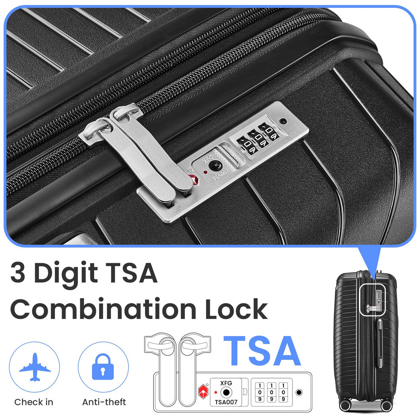 Expandable 4-Piece Luggage Set (14/20/24/28) - Lightweight, Durable, 360° Spinner Wheels, TSA Lock - Perfect for Business Travel & Vacations