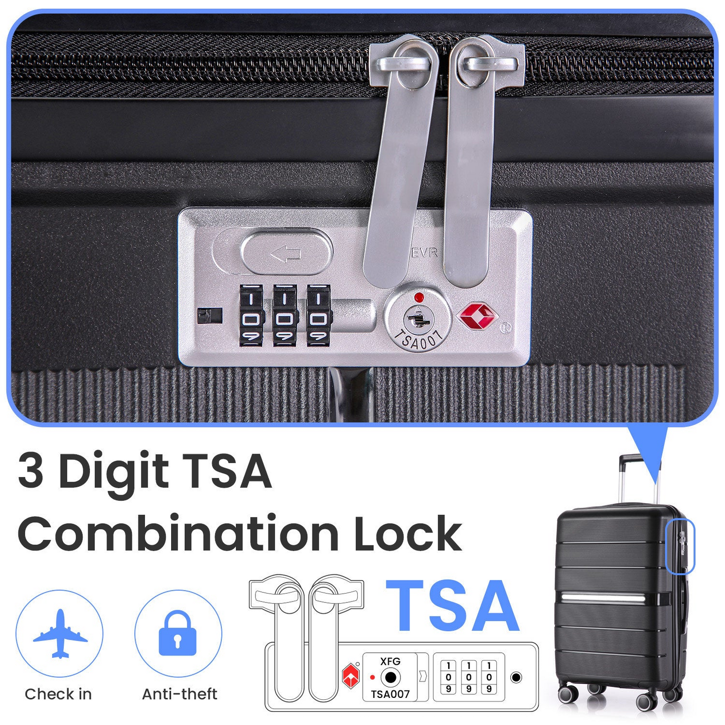 Lightweight & Durable 4-Piece Luggage Set (14/20/24/28) - Expandable Suitcases with TSA Lock & 360° Spinner Wheels