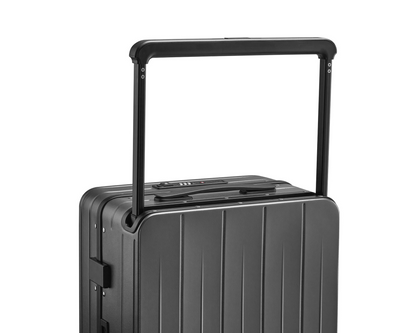 Premium 20 Inch Aluminum Frame Carry-On Luggage - Lightweight PC Hard Shell, 360° Double Wheels, TSA Lock & Front Open Compartment - Ideal for Business Travel